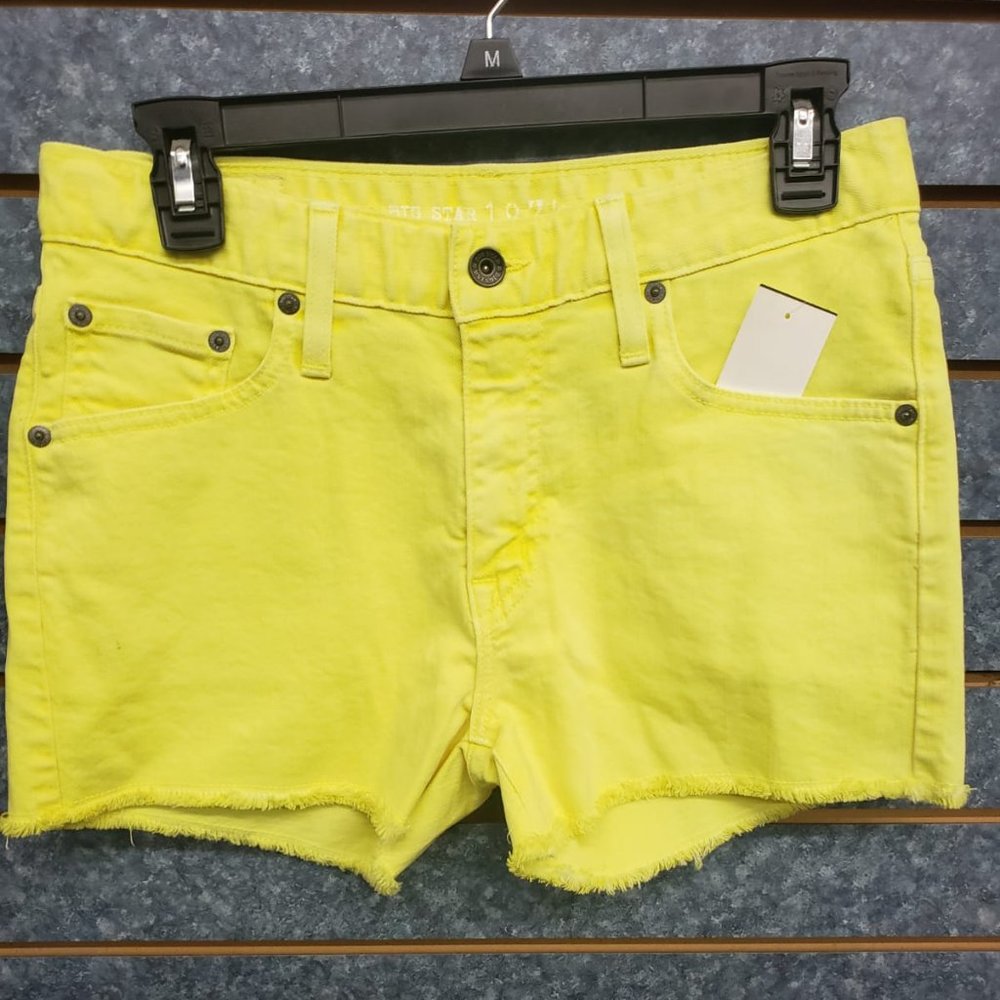 Big Star Yellow Denim Shorts Women's Sz 27